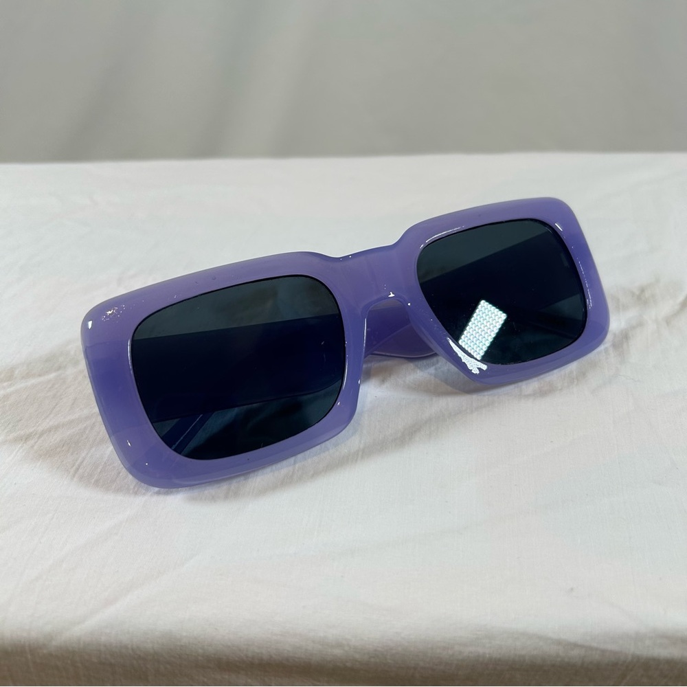 Purple Rectangular Sunglasses - Fashion Women's Shades